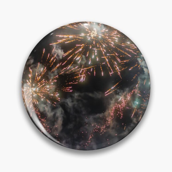 Item preview, Night Fireworks Show With Bright Spark Trails And Smoke Illumination Against The Dark Sky designed and sold by Nmallia.