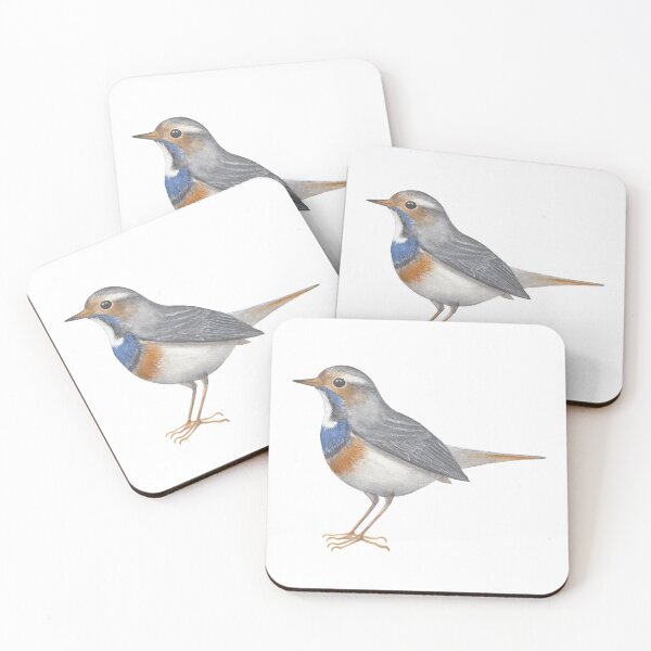 Item preview, Bluethroat Bird, watercolor nature art print, rare songbird design designed and sold by Laurus Lunaris.