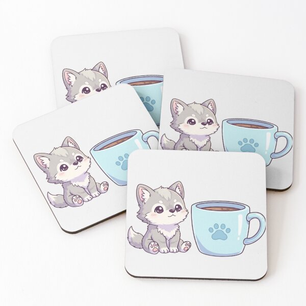 Item preview, Adorable Husky Puppy and Paw Print Coffee Mug - Cute Animal Illustration designed and sold by soletstudio.