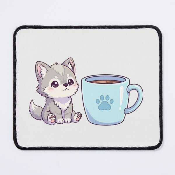 Item preview, Adorable Husky Puppy and Paw Print Coffee Mug - Cute Animal Illustration designed and sold by soletstudio.
