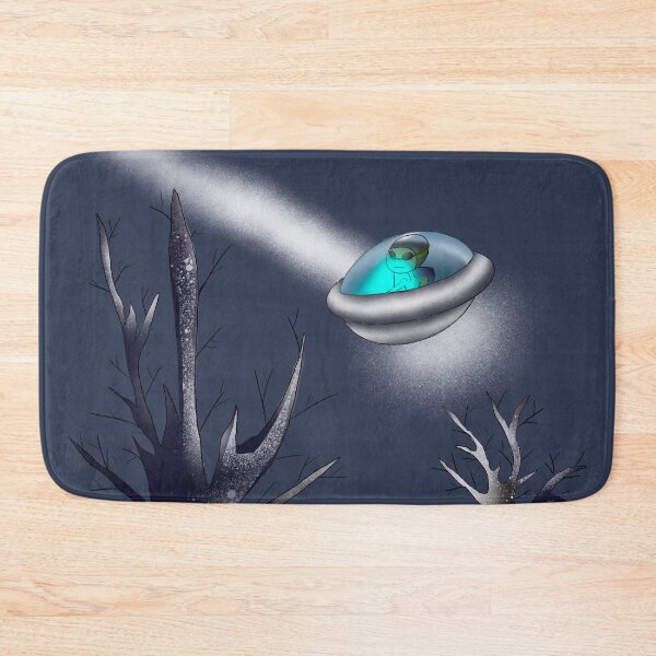 Item preview, Alien UFO Beam Over Barren Trees - Night Sky Abduction Scene designed and sold by TheArtOfTreble.