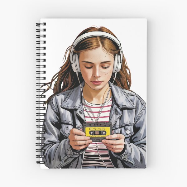 Item preview, Life has no rewind, so cherish every moment walkman girl designed and sold by JSArtDesign.