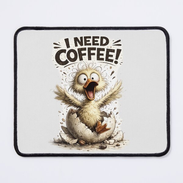 Item preview, Duck needs coffee. Funny art .Coffee makes me Happy. designed and sold by Natart1004.