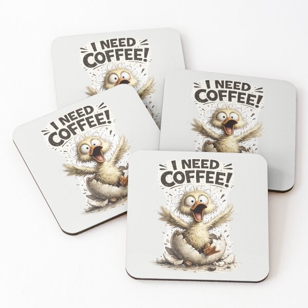 Item preview,  Duck needs coffee. Funny art .Coffee makes me Happy. designed and sold by Natart1004.
