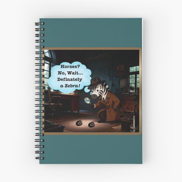 Item preview, Detective Zebra Mystery Solver designed and sold by ZebraDazzleDesigns.