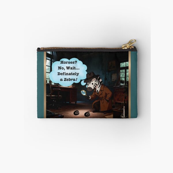 Item preview, Detective Zebra Mystery Solver designed and sold by ZebraDazzleDesigns.