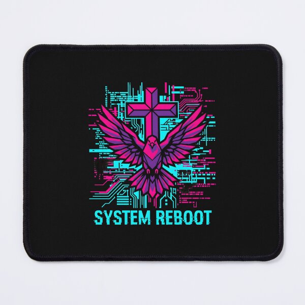 Item preview, Cyberpunk Christian Cross Glitch Dove System Reboot 2026 designed and sold by MarCinu Art.