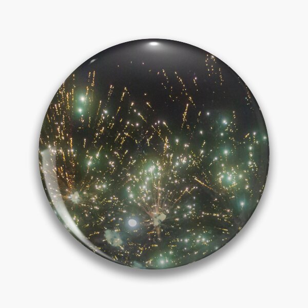 Item preview, Night Fireworks Show With Bright Spark Trails And Smoke Illumination Against The Dark Sky designed and sold by Nmallia.