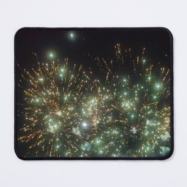 Item preview, Night Fireworks Show With Bright Spark Trails And Smoke Illumination Against The Dark Sky designed and sold by Nmallia.