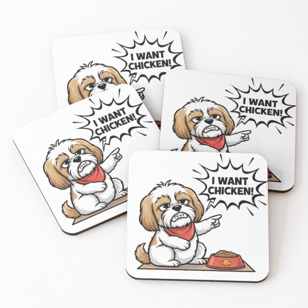 Item preview, I Want Chicken! Stubborn Shih Tzu Dinner Drama designed and sold by Snurly.