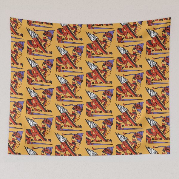 Item preview, Toruk Great Leonopteryx Stylized Avatar Inspired Red and Yellow Dragon  designed and sold by MysticLaceArt.