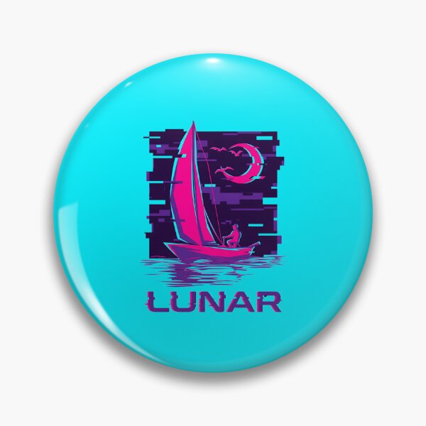 Item preview, Synthwave Glitch Art Lunar Sailboat Retro 2026 designed and sold by MarCinu Art.