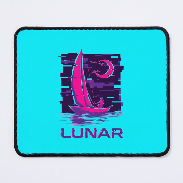 Item preview, Synthwave Glitch Art Lunar Sailboat Retro 2026 designed and sold by MarCinu Art.