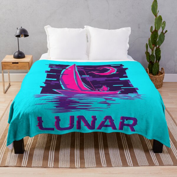 Item preview, Synthwave Glitch Art Lunar Sailboat Retro 2026 designed and sold by MarCinu Art.