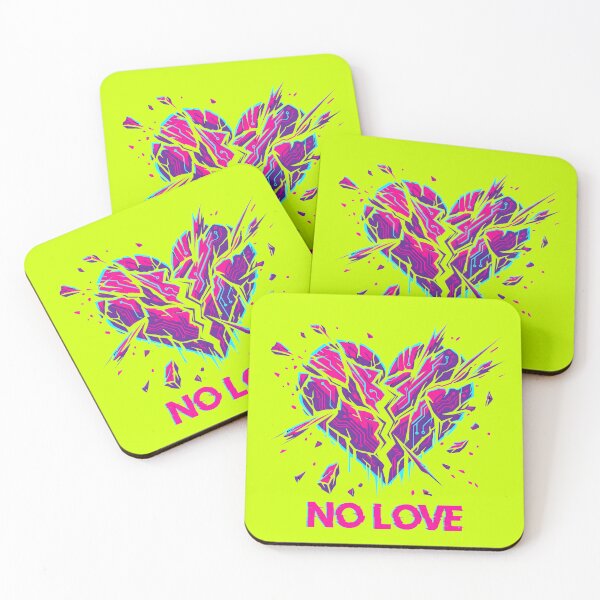 Item preview, Cyberpunk Glitch Heart Neon Circuit Board No Love designed and sold by MarCinu Art.