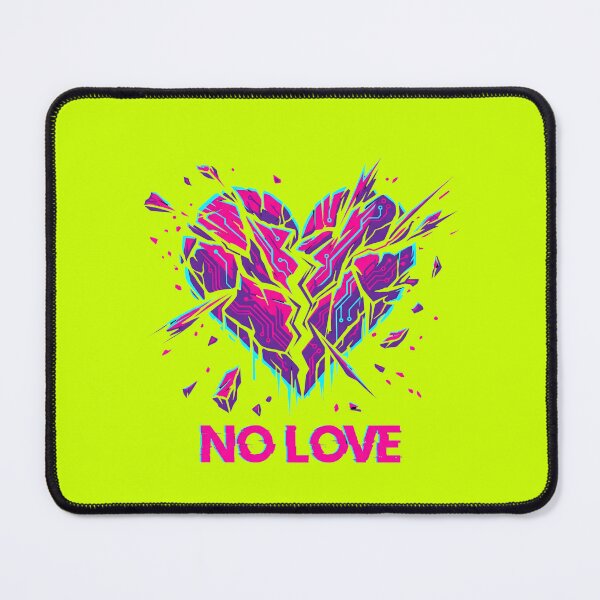 Item preview, Cyberpunk Glitch Heart Neon Circuit Board No Love designed and sold by MarCinu Art.
