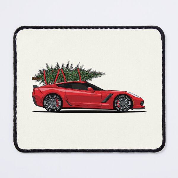 Item preview, Chevy Corvette C7 red Holiday Illustration designed and sold by blackdogshop.