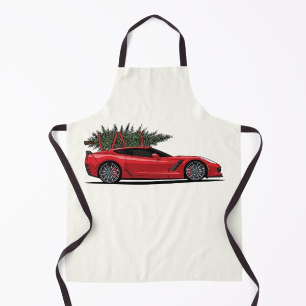 Item preview, Chevy Corvette C7 red Holiday Illustration designed and sold by blackdogshop.