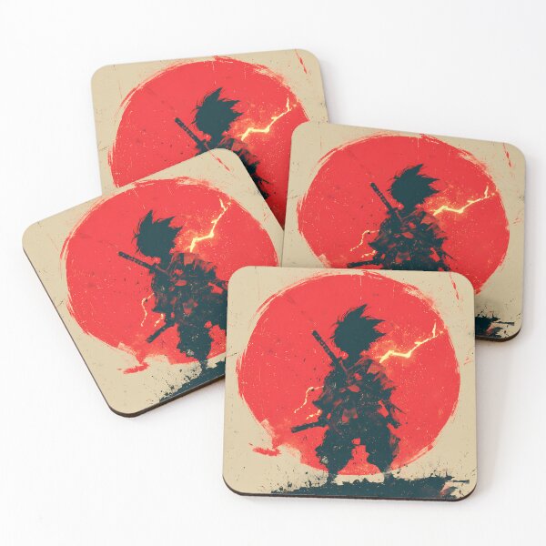 Item preview, Stormborn Ronin Silhouette • Crimson Moon Anime Samurai Lightning Art designed and sold by NeonHorizon Studio.