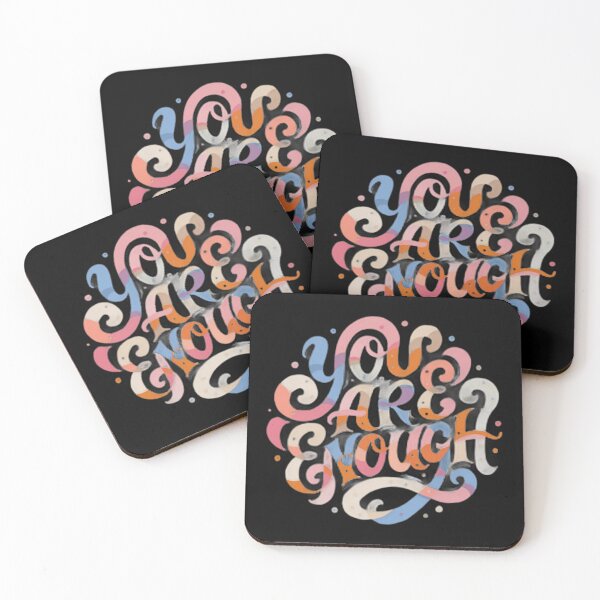 Item preview, You Are Enough Abstract Pastel Script designed and sold by PACS0011.