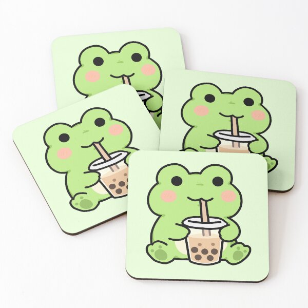 Item preview, Kawaii Frog with Bubble Tea  designed and sold by MartynaKanik.