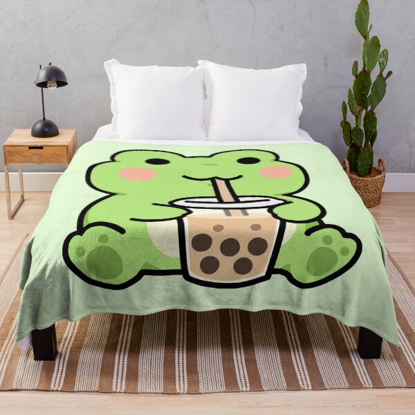 Item preview, Kawaii Frog with Bubble Tea designed and sold by MartynaKanik.
