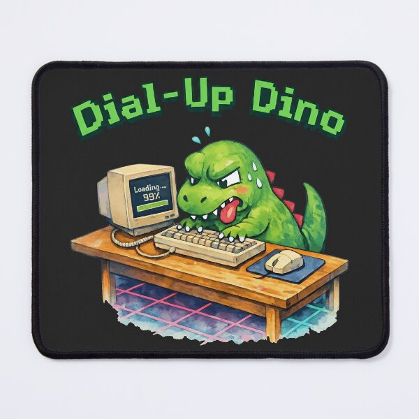 Item preview, Dial-Up Dino - Retro Tech T-Rex designed and sold by DigitalGlade.