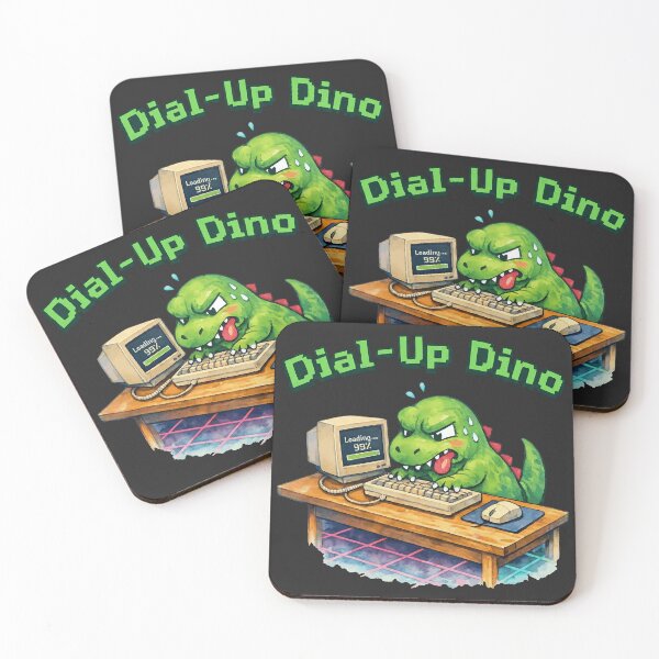 Item preview, Dial-Up Dino - Retro Tech T-Rex designed and sold by DigitalGlade.