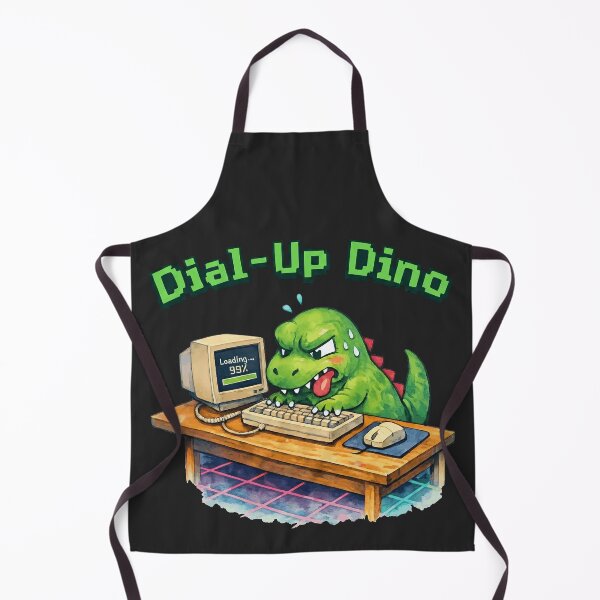 Item preview, Dial-Up Dino - Retro Tech T-Rex designed and sold by DigitalGlade.