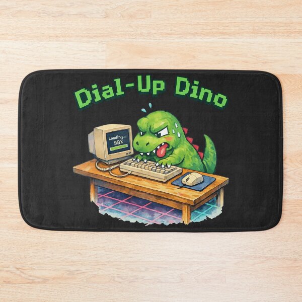 Item preview, Dial-Up Dino - Retro Tech T-Rex designed and sold by DigitalGlade.