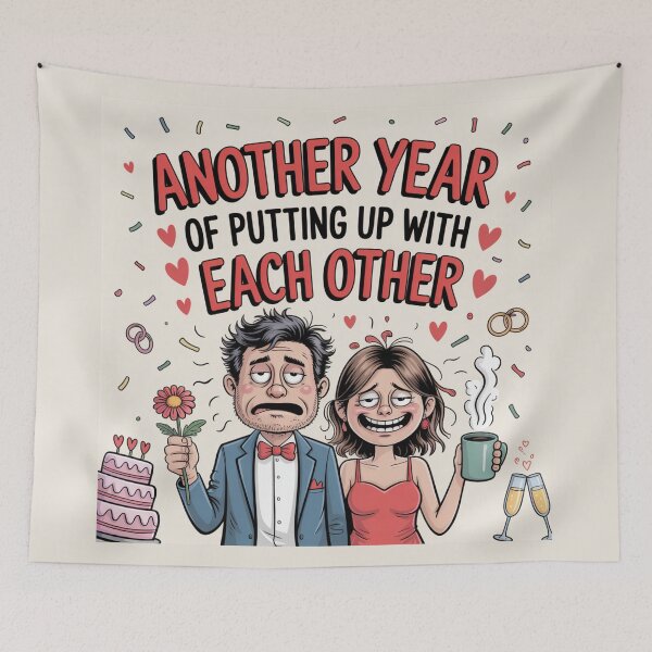 Item preview, Another Year of Putting Up With Each Other – Funny Anniversary Couple designed and sold by Midnight Veil Designs.
