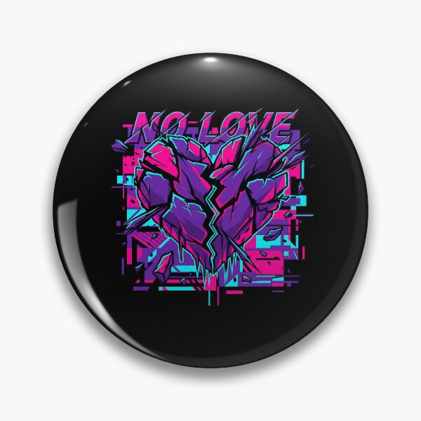 Item preview, No Love Glitch Heart Cyberpunk Aesthetic 2026 designed and sold by MarCinu Art.