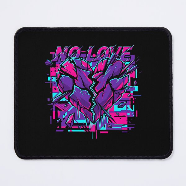 Item preview, No Love Glitch Heart Cyberpunk Aesthetic 2026 designed and sold by MarCinu Art.