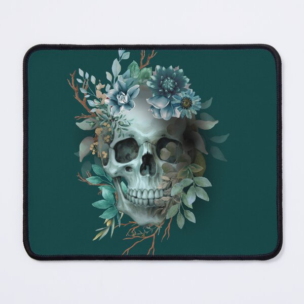 Item preview, Dark Floral Skull T-Shirt Gothic Tattoo Style designed and sold by SKULLARTISTRY.