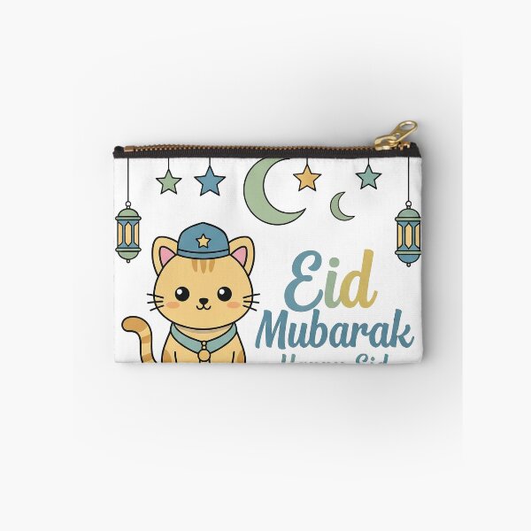 Item preview, Cute Cat with Lanterns Eid Mubarak Sticker - Happy Eid Kawaii Art designed and sold by blastercreation.