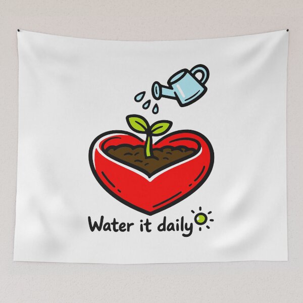 Item preview, Heart - Water It Daily designed and sold by SnappyPNG.