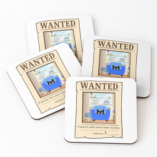 Item preview, If Spotted Slide Snacks Under the Door Cat – Funny Introvert Anti Social Cat Sticker, Wanted Poster Meme designed and sold by Lynxaria.