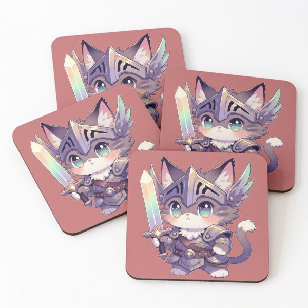 Item preview, Pretty cat wearing a pretty suit of armor and sword, funny gift for a gamer designed and sold by UrbanView.
