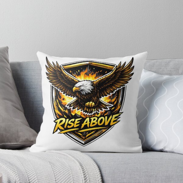 Item preview, Rise Above Eagle Emblem Motivation Shirt designed and sold by CreativeMindsetLab.