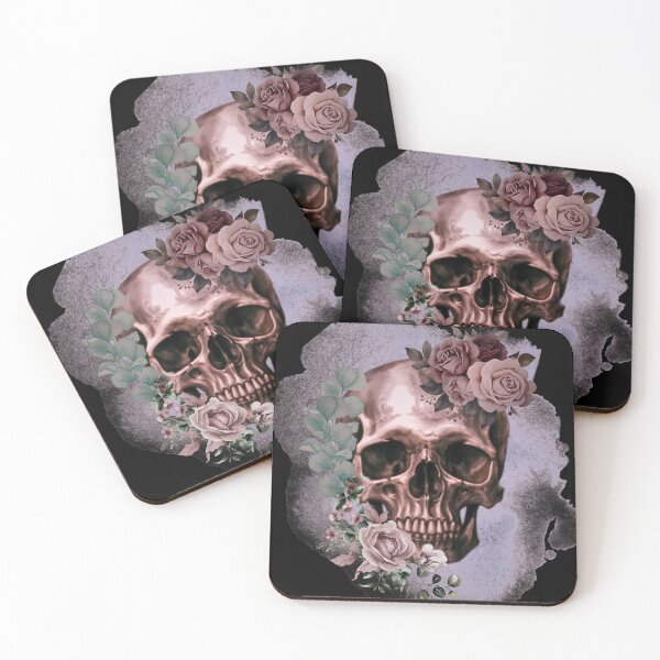 Item preview, Dark Floral Skull Shirt Gothic Alternative Art Tee designed and sold by SKULLARTISTRY.