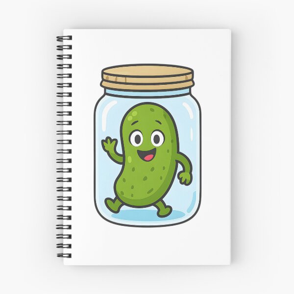 Item preview, Funny Pickle in a Jar – Cute Cartoon Pickle Design designed and sold by Basma Designs | Retro, Kawaii Shirts & Stickers.
