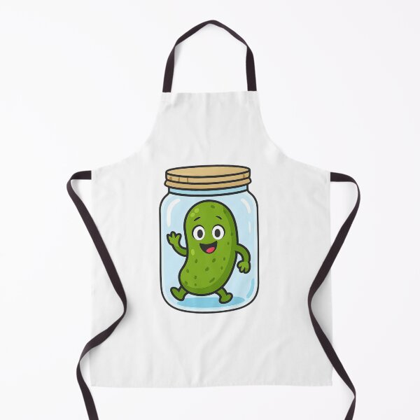 Item preview, Funny Pickle in a Jar – Cute Cartoon Pickle Design designed and sold by Basma Designs | Retro, Kawaii Shirts & Stickers.