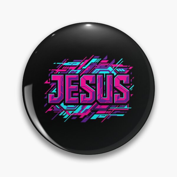 Item preview, Jesus Cyberpunk Synthwave Neon Glitch Faith Aesthetic 2026 designed and sold by MarCinu Art.