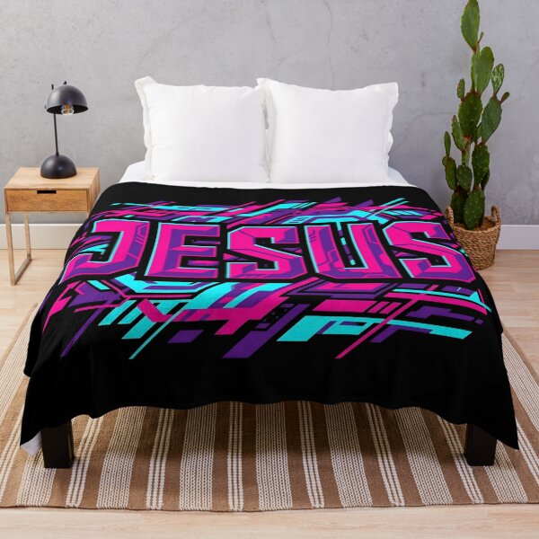 Item preview, Jesus Cyberpunk Synthwave Neon Glitch Faith Aesthetic 2026 designed and sold by MarCinu Art.