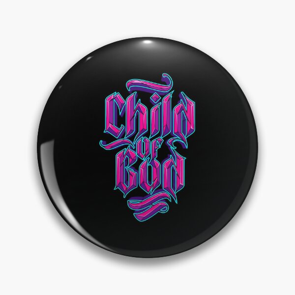 Item preview, Child of God Gothic 3D Neon Typography 2026 designed and sold by MarCinu Art.