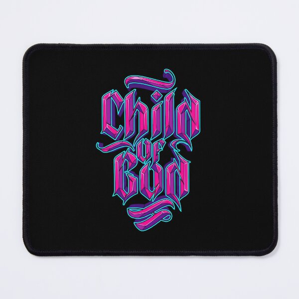 Item preview, Child of God Gothic 3D Neon Typography 2026 designed and sold by MarCinu Art.