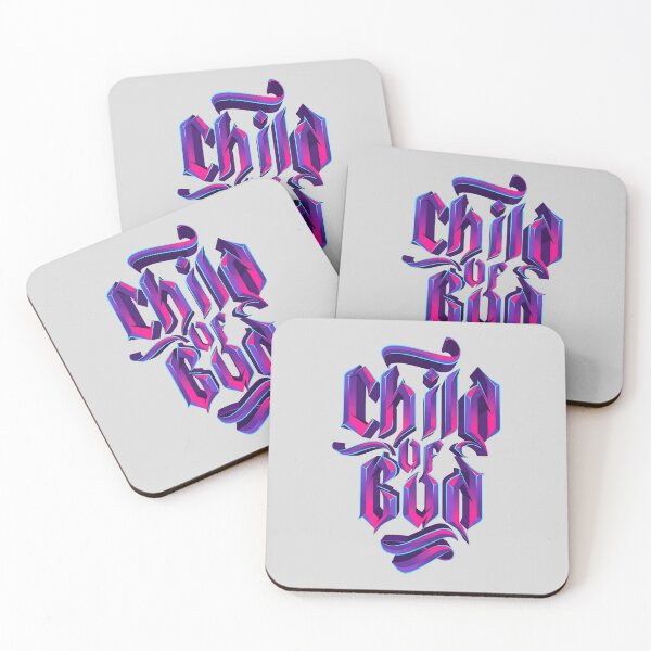 Item preview, Child of God Chrome Gothic Typography 2026 designed and sold by MarCinu Art.