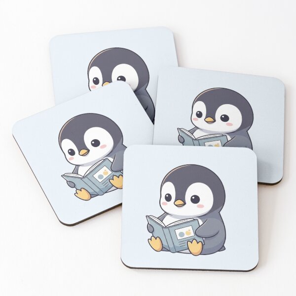 Item preview, Cute Penguin Reading a Book - Adorable Animal Illustration designed and sold by soletstudio.