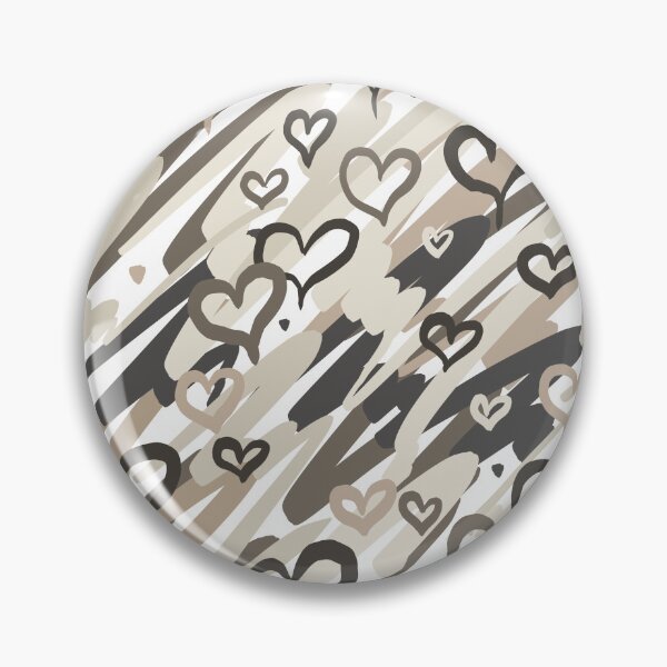 Item preview, Neutral Scribble Hearts Pattern - Beige Taupe Brushstrokes Cozy Love designed and sold by TheArtOfTreble.