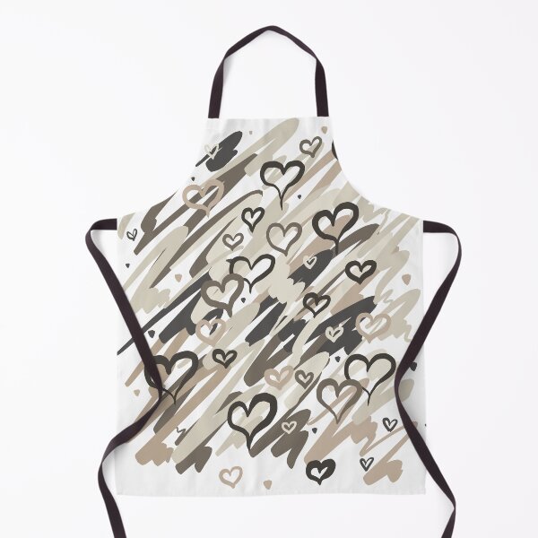Item preview, Neutral Scribble Hearts Pattern - Beige Taupe Brushstrokes Cozy Love designed and sold by TheArtOfTreble.